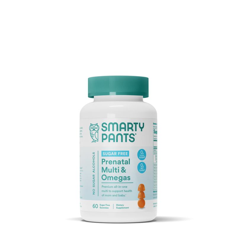 SmartyPants Sugar Free Prenatal Multi &#38; Vegetarian Omega 3 Gummy Vitamins with D3, C &#38; B12 - 60 ct, 3 of 13