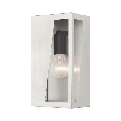 Livex Lighting Forsyth 1 - Light Wall Light in  Brushed Nickel/Black