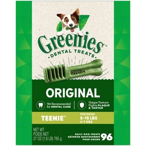 Greenies Teenie Chewy Dental Dog Treats Original Chicken - 27oz - 1 of 4