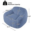 LikePay Oversize Faux Rabbit Fur Single Bean Bag Sofa with Arms for Living Room, Bedroom, Gaming room - 3 of 4