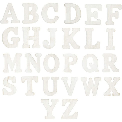 Bright Creations 26 Piece White Unfinished Wood 6 Standing Alphabet Letters For Crafts Home Wall Decor Target