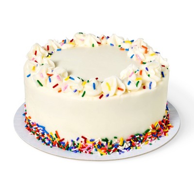 8" Two Layer Buttercreme Vanilla Cake - 3.249lbs - Favorite Day™