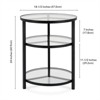 22' Triple Shelf  Metal Side Table in Black - Henn&Hart - 4 of 4