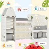 Kids Toy Storage Organizer,Toy Storage Cabinet with Bookshelf and Bins,Multi-Functional Console Shelf for Playroom or Nursery-Baofuwish - 3 of 4