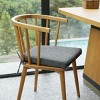 SEVOBAL 2Pack Seat Cushions with Premium Soft Cotton Filling, Non-Slip Bottom, Comfortable Durable Chair Pads for Living Room, Black, 17"*16.5"*2.2" - 2 of 4