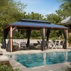 EROMMY 20 Ft. W x 12 Ft. D Aluminum Patio Gazebo - 4 of 4