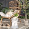 White Faux Stone Patio Accent Table - Threshold™ designed with Studio McGee - 2 of 3