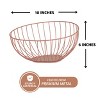Folkulture Fruit Basket for Kitchen Counter, 10" Inch Countertop Fruit Bowl, Metal Wire Basket for Kitchen and Table Decor (Terracota) - 3 of 4