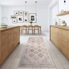 Vintage Rug Irregular Medallion Area Rug Ultra-Thin Non Slip Floral Print Indoor Mat for Living Room Dining Room Bedroom Farmhouse - 4 of 4