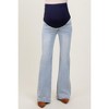 PinkBlush Light Blue Washed Maternity Flare Jeans - 4 of 4