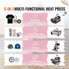 VEVOR Heat Press Machine, 15 x 15 inch, 8 in 1 Heat Transfer Machine with 30 oz Tumbler Press, 360° Swing Away Digital Pressing Machine, Black&Pink - 3 of 4