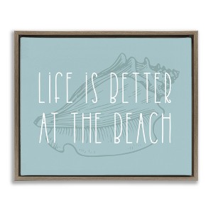 Stupell Industries Better at Beach with Shell, 31" x 25" - 1 of 4