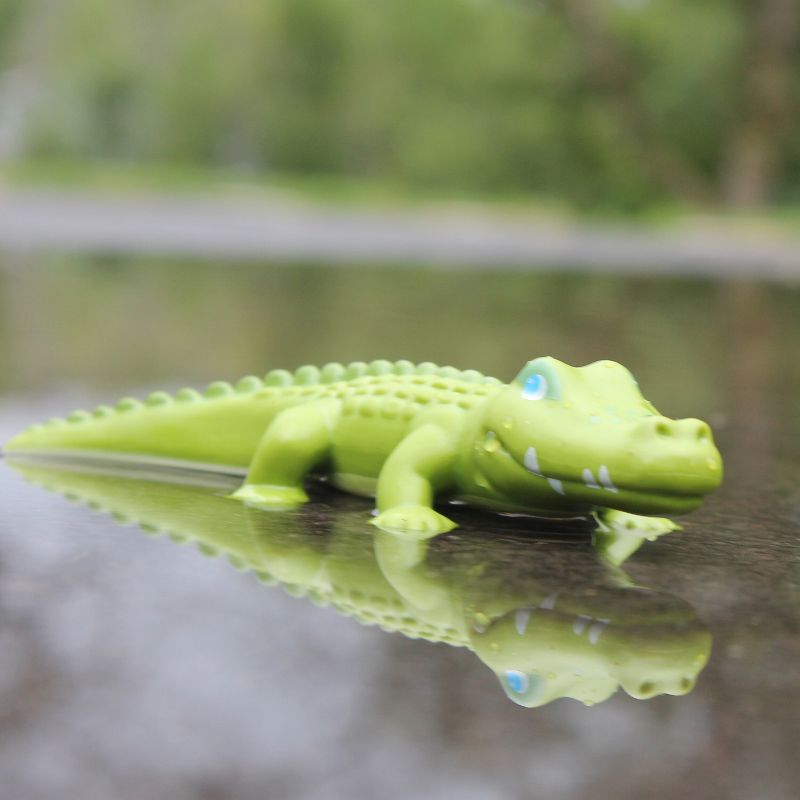 HABA Little Friends Crocodile - 7" Chunky Plastic Zoo Animal Toy Figure, 3 of 9