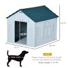 LAOTIES Plastic Dog House with Door,Water Resistant Outdoor and Indoor Pet Shelter for Small and Medium Dogs - 3 of 4