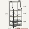 Kitchen Bakers Rack, Microwave Oven Stand with 2 Large Wire Basket, 5-Tier Kitchen Utility Storage Shelf with 8 Hooks - 2 of 4