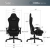 ELECWISH Reclining Swiveling PC & Racing Game Chair with Massage Function - 2 of 4