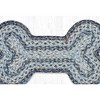 Earth Rugs Denim Blue Medium Dog Bone Braided Pet Tread – Handcrafted Jute, 13" x 22" - 3 of 3