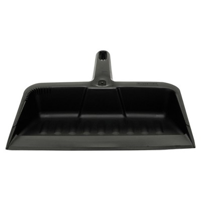 Rubbermaid Commercial FG200500CHAR Heavy-Duty 12.25 in. Dustpan - Charcoal