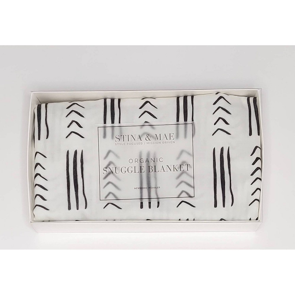STINA & MAE Mudcloth Organic Cotton Baby Blanket - Snuggle