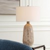 Uttermost Napier Earthy Brown Table Lamp – 28″ H Ceramic Base with 17″ Round Fabric Shade - 2 of 4