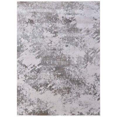 Waldor Modern Abstract Gray/Silver/Taupe Area Rug