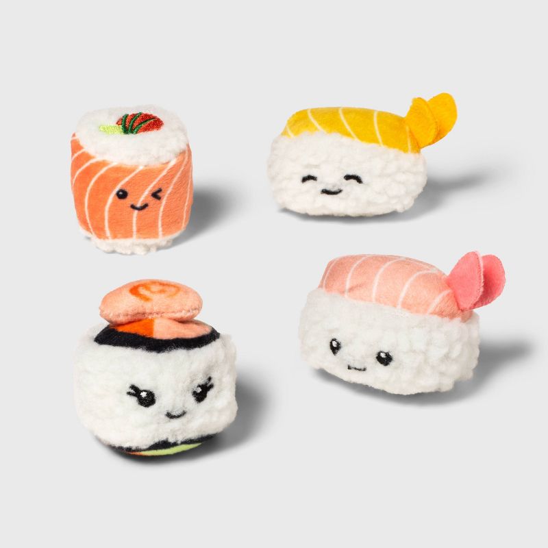 Smiling Sushi Flush Cat Toy - 4pk - Boots &#38; Barkley&#8482;, 4 of 5