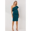 Hello Miz Women's Ruffled One Shoulder Maternity Dress - 4 of 4