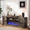 Buenhomino Fireplace TV Stand for TVs up to 80 inches, Entertainment Center TV Console with Fireplace and Storage for Living Room - 4 of 4