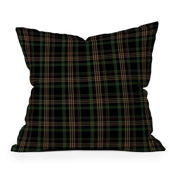 16"x16" Camilla Foss Midnight Plaid Square Throw Pillow Black - Deny Designs