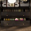 FUFU&GAGA Wardrobe Armoire Wooden Closet with Mirror 4 Doors 2 Drawers - 4 of 4