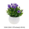 Unique Bargains Artificial Plants Semi-circle Lily Flower Arrangement Plastic 2.76"x2.76"x5.91" 1 Pc - 3 of 4