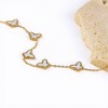 Anna-Kaci Women’s Butterfly Charm Bracelet with Delicate Linked Motifs and Polished Metal Accents - Gold - 2 of 4