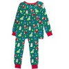 RuffleButts SoftSnooze Girls Holiday Ruffle Long Sleeve Pajama Set - 2 of 2