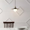 JONATHAN Y Hadley 14.5" 1-Light Scandinavian Farmhouse Iron/Frosted Glass LED Pendant: Modern Chandelier Ceiling Lighting - 4 of 4