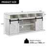GlasFlength TV Stands and Consoles Modern Minimalist TV Stand with Open Storage for Living Room White,58”*15.5”*29.4" - 3 of 4