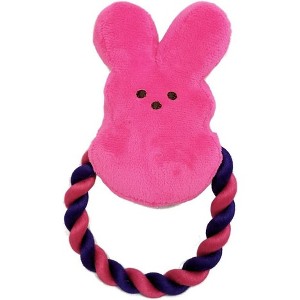 Peeps Squeaky Rope Dog Toy (Pink Bunny) - 1 of 3