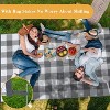 Waterproof Outdoor Rug Uv Resistant Plastic Straw Rug Modern Checkerboard Reversible Plaid Camping Carpet Picnic Mat for Beach, Backyard - 4 of 4
