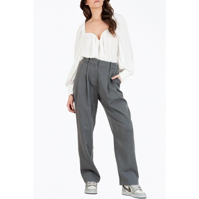 Women's SERENA GATHERED MATTE-CADY BLOUSE - LUCCA