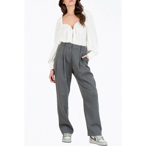 Women's SERENA GATHERED MATTE-CADY BLOUSE - LUCCA - 1 of 3