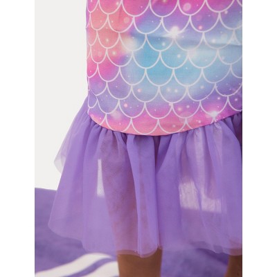 RuffleButts Girls Mermaid Tail Skirt Cover-Up - Mermaid Tale, 4T/5 — фото 6