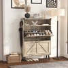 Shoe Cabinet with 2 Flip Drawers & Open Storage - 3 of 4
