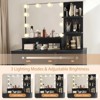 Sapphtopaz Vanity Desk with Mirror and Lights Dressing Table with Drawer, Storage Cabinet, 3 Adjustable Lighting Colors for Bedroom - 4 of 4