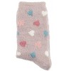 Memoi Women's "All Over Hearts" Non-Skid Lavender Infused Crew-Length Cozy Spa Sock Cement 9-11 - 4 of 4