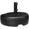 Okak Half-Round Umbrella Base, Sand or Water Filled Umbrella Stand Fit 1.5-2IN Umbrella Pole, Cantilever Umbrella Base for Backyard, Black - 2 of 4