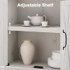 Farmhouse Bookcases with Doors, 5 Tier Bookshelf with Storage, Wooden Storage Cabinet - 4 of 4