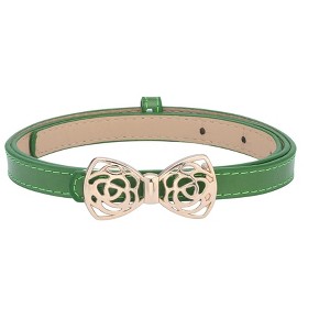 INSPIRE CHIC Women's Sweet Bows Alloy Buckle for Sweater Dresses Thin Slim Fit Decoration Belts - 1 of 4