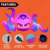 Joyfy 10 FT Long Halloween Inflatable Outdoor Decoration, 3Pcs Inflatable Octopus and Tentacles with Built-in LEDs for Halloween Party Yard Lawn Decor - 4 of 4
