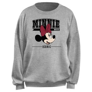 Junior's Minnie Mouse Iconic Collegiate Sweatshirt - 1 of 2