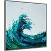 30" x 30" Seafoam Wave by Sydney Edmunds Framed Canvas Wall Art Print - Amanti Art: Modern Lithograph, Polystyrene Frame - 2 of 4