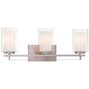 Minka Lavery Minka Parsons Studio 24" Wide Brushed Nickel 3-Light Bath Light - 1 of 3